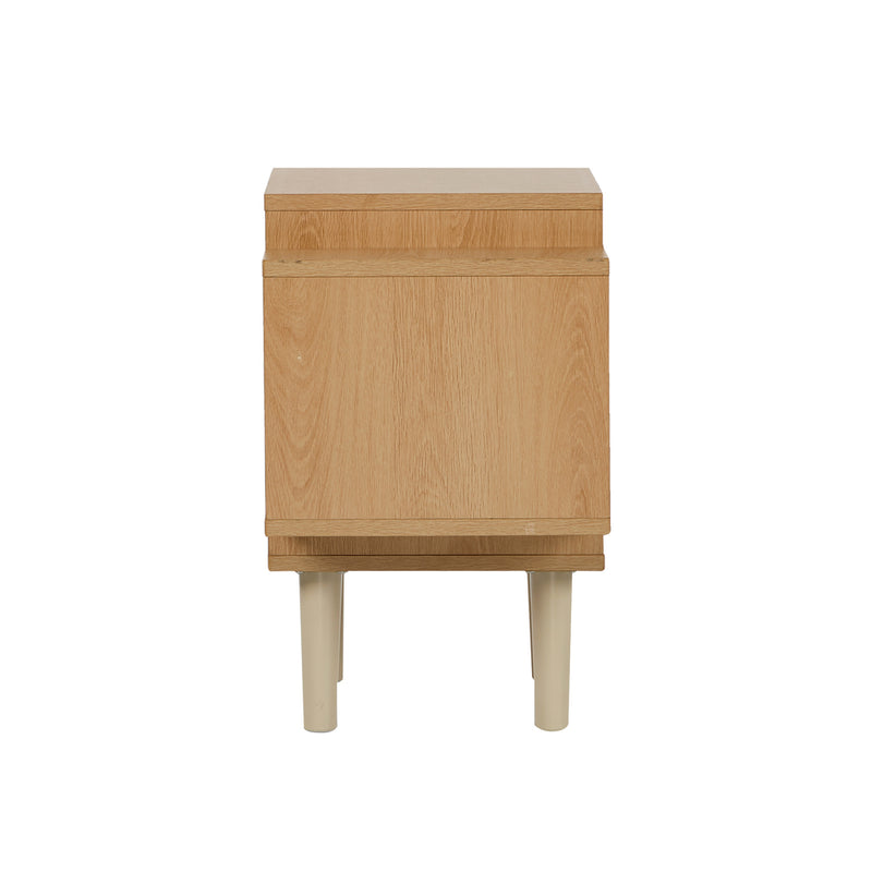 Oikiture Kids Robot Bedside Table Nightstand Drawer Bedroom Cabinet