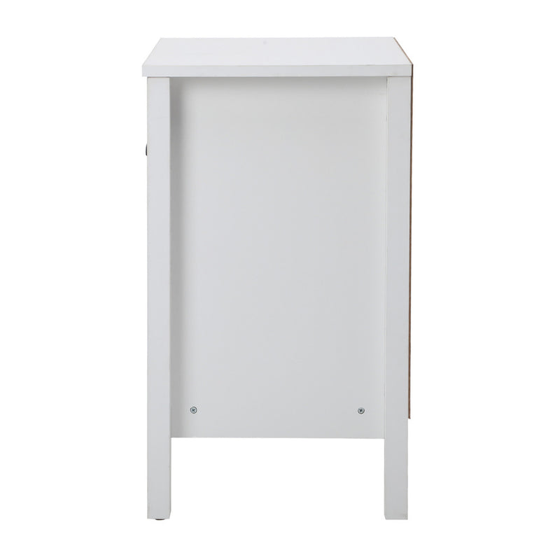 Oikiture Bedside Table Nightstand Vintage