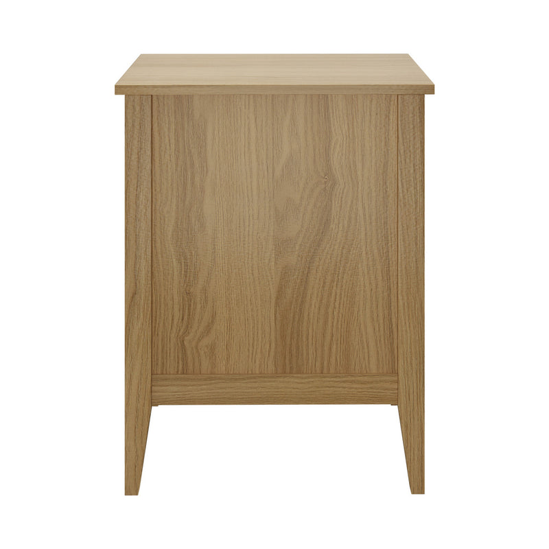 Oikiture Bedside Tables Set of 2 Side End Nightstand Natural