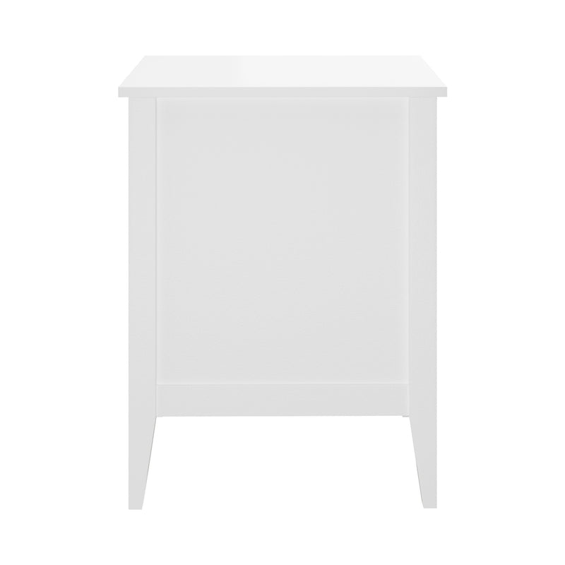 Oikiture Bedside Tables Set of 2 Side End Nightstand White