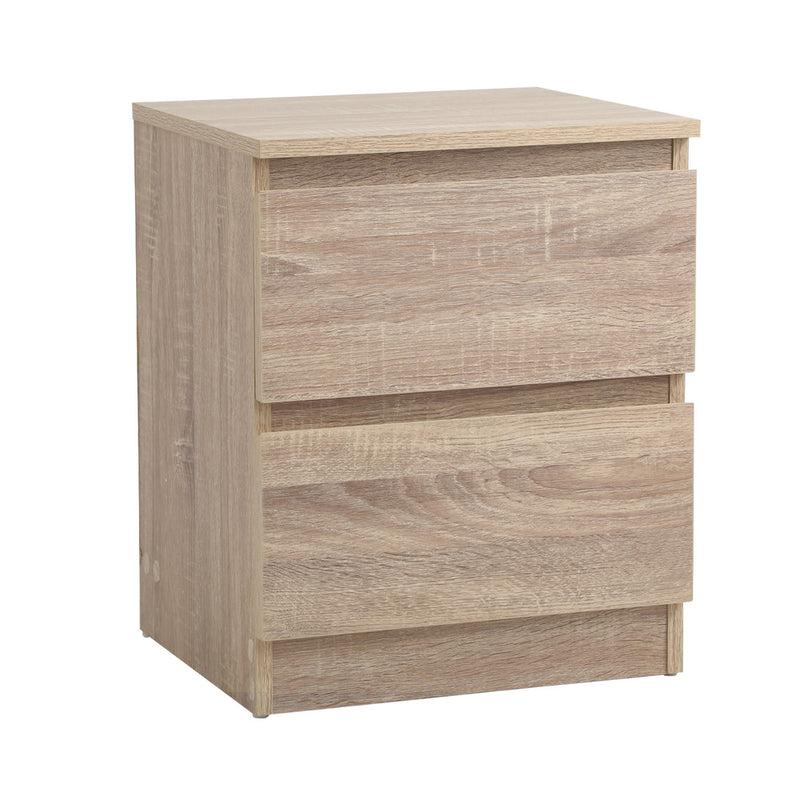 Oikiture Bedside Tables Set of 2 Nightstand Wood
