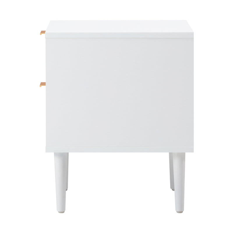 Oikiture Bedside Tables Set of 2 Nightstand White