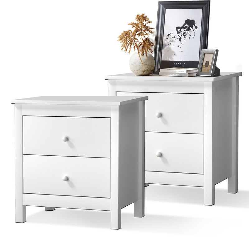 Oikiture Bedside Tables Set of 2 Nightstand Side Table