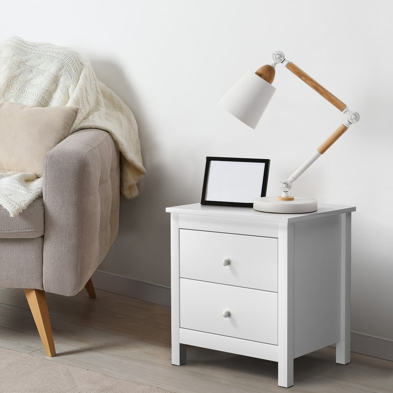 Oikiture Bedside Tables Set of 2 Nightstand Side Table