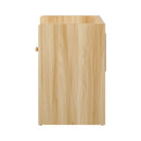 Oikiture Bedside Table with Drawer & Storage Space Wooden