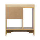 Oikiture Bedside Table with Drawer & Storage Space Wooden