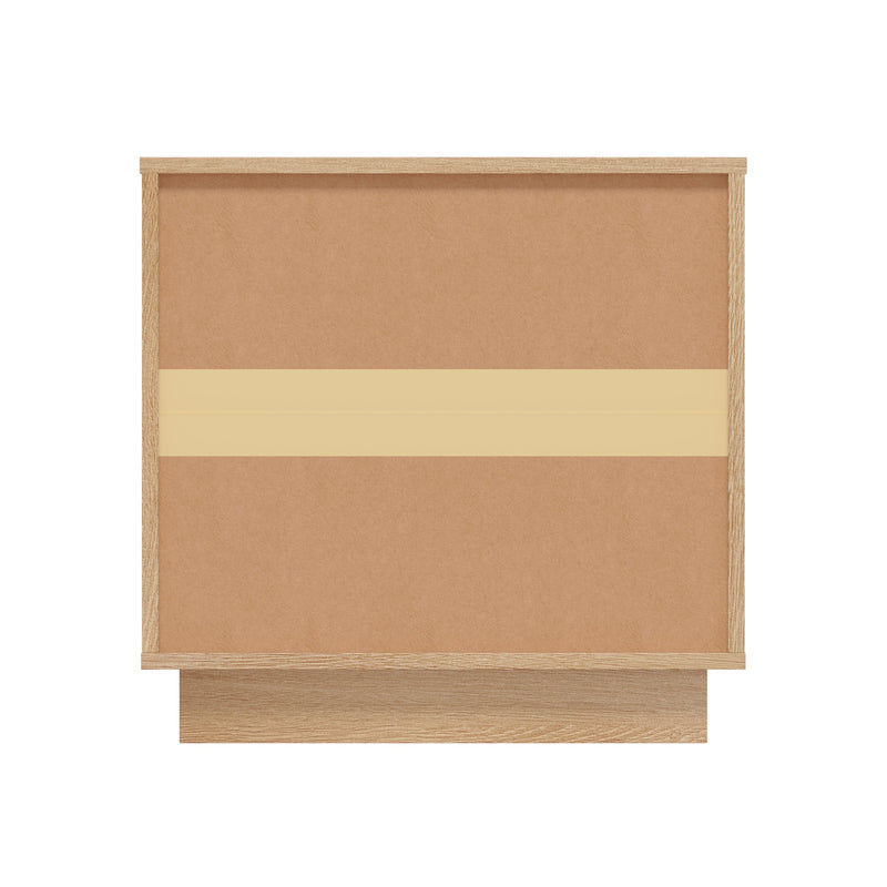 Oikiture Bedside Table 1 Drawer Storage Nightstand Cabinet Natural
