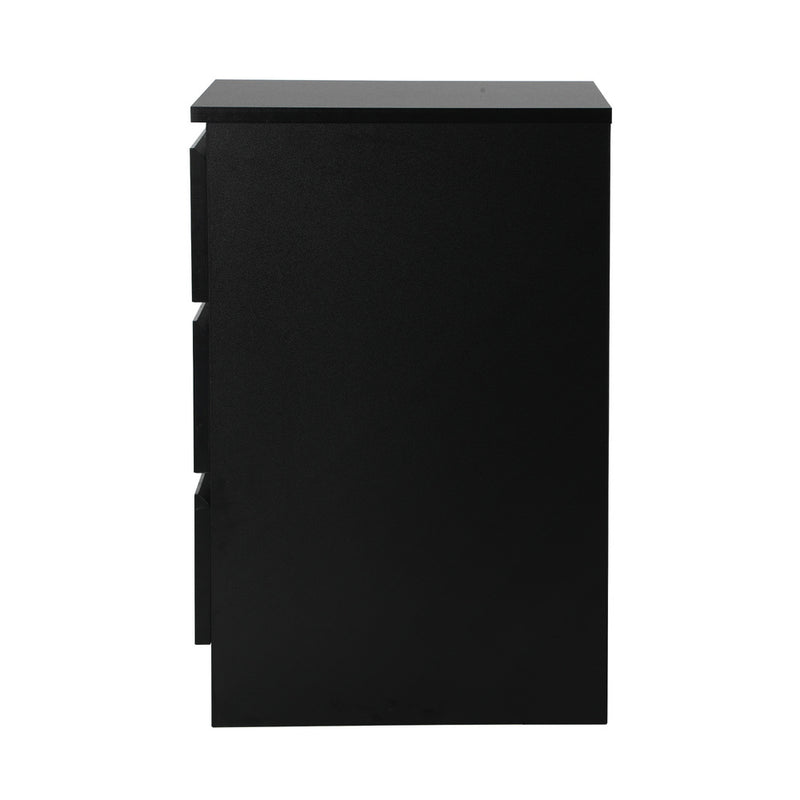 Oikiture Bedside Tables Set of 2 Side Table Nightstand Black