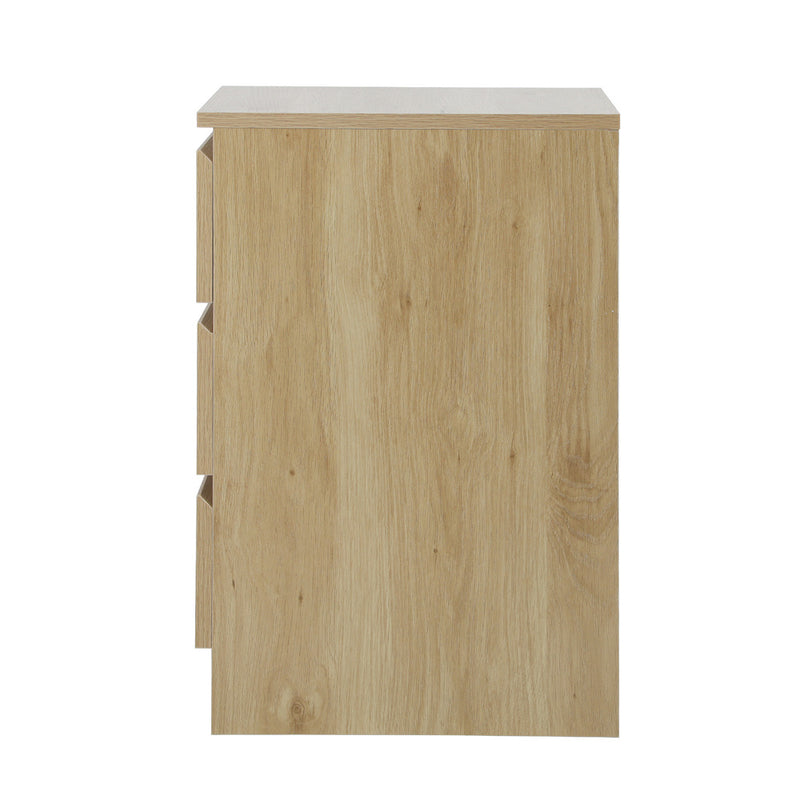 Oikiture Bedside Tables Set of 2 Nightstand Natural