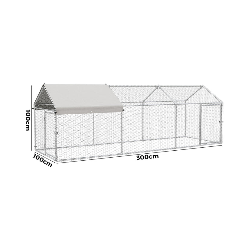 Alopet 3x1x1M Chicken Coop with Cover Poultry Cage Pet Hutch