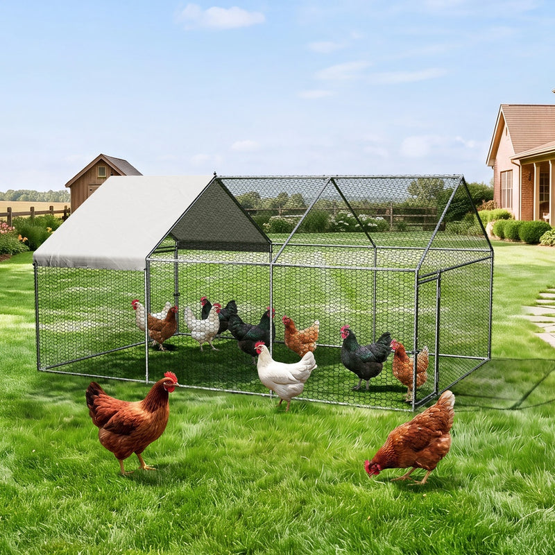 Alopet 3x2x1.5M Chicken Coop with Cover Poultry Cage Pet Hutch