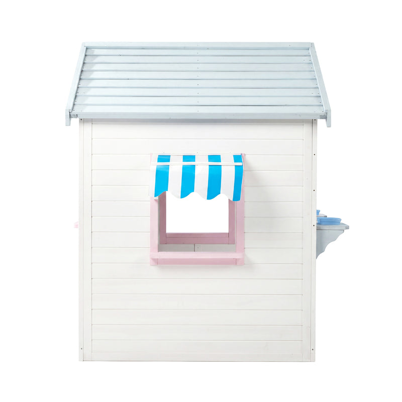 Mazam Kids Wooden Cubby House Outdoor Playhouse Backyard Play