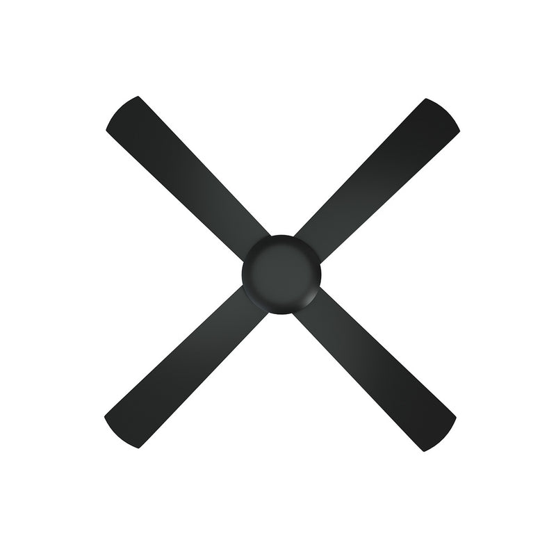 Vevare 52'' Ceiling Fan AC Remote Control Timer 4 Blades Black