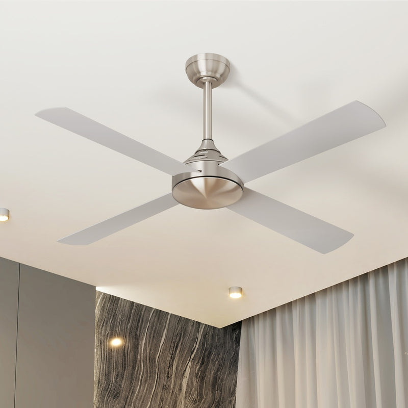 Vevare 52'' Ceiling Fan AC Remote Control Timer 4 Blades Silver