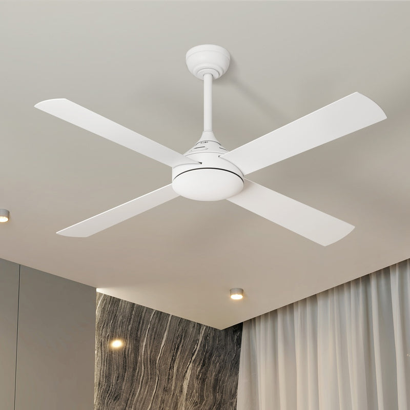 Vevare 52'' Ceiling Fan AC Remote Control Timer 4 Blades White