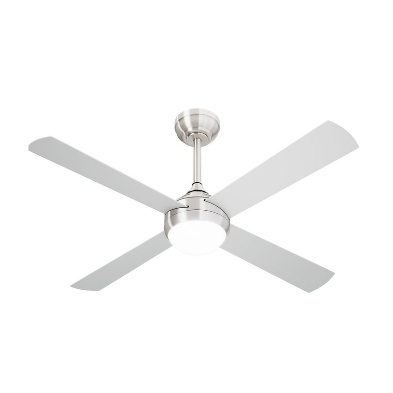 Vevare 52'' AC Ceiling Fan with Light Remote Control 4 Blades Silver