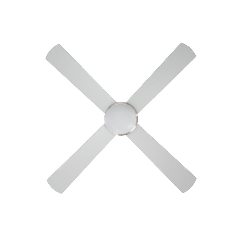 Vevare 52'' AC Ceiling Fan with Light Remote Control 4 Blades Silver