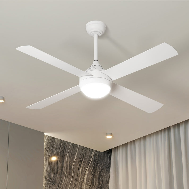 Vevare 52'' AC Ceiling Fan with Light Remote Control 4 Blades White