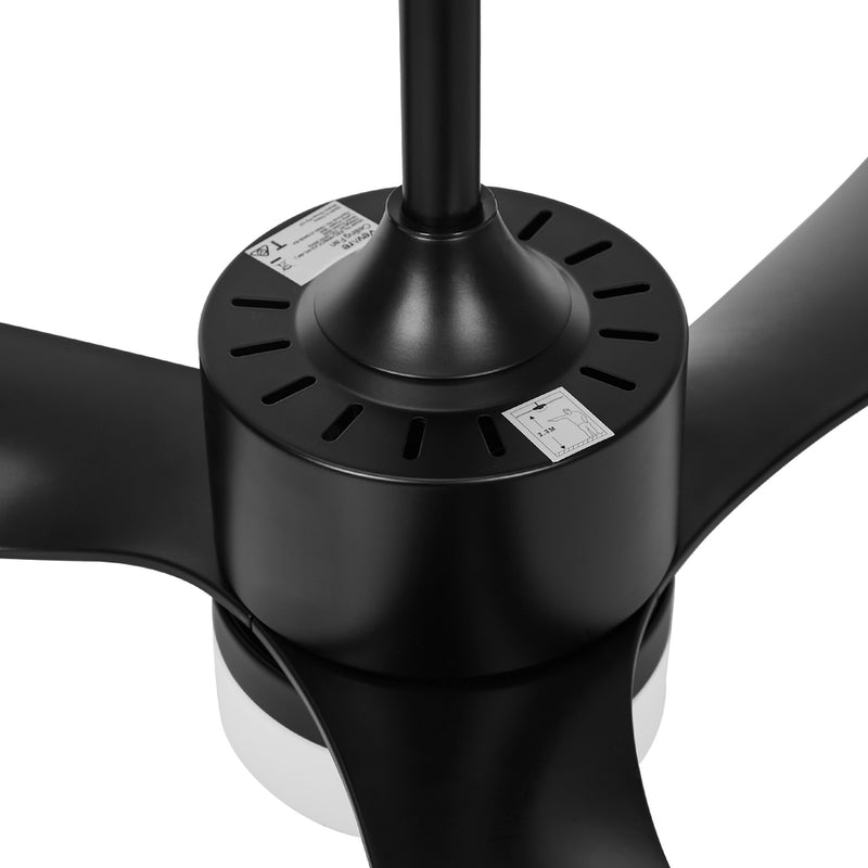Vevare 52" Ceiling Fan LED Light 5 Speed Fans Remote Control Black