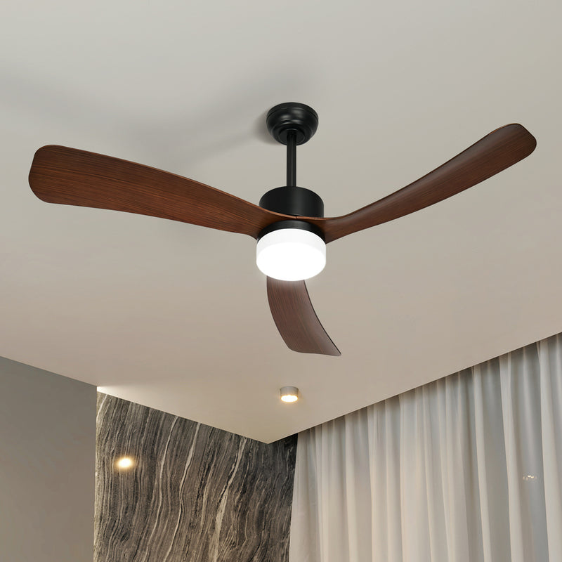 Vevare 52" Ceiling Fan LED Light 5 Speed Fans Remote Control Walnut