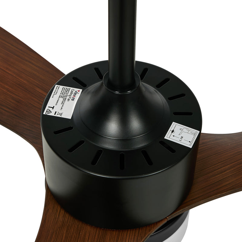 Vevare 52" Ceiling Fan LED Light 5 Speed Fans Remote Control Walnut