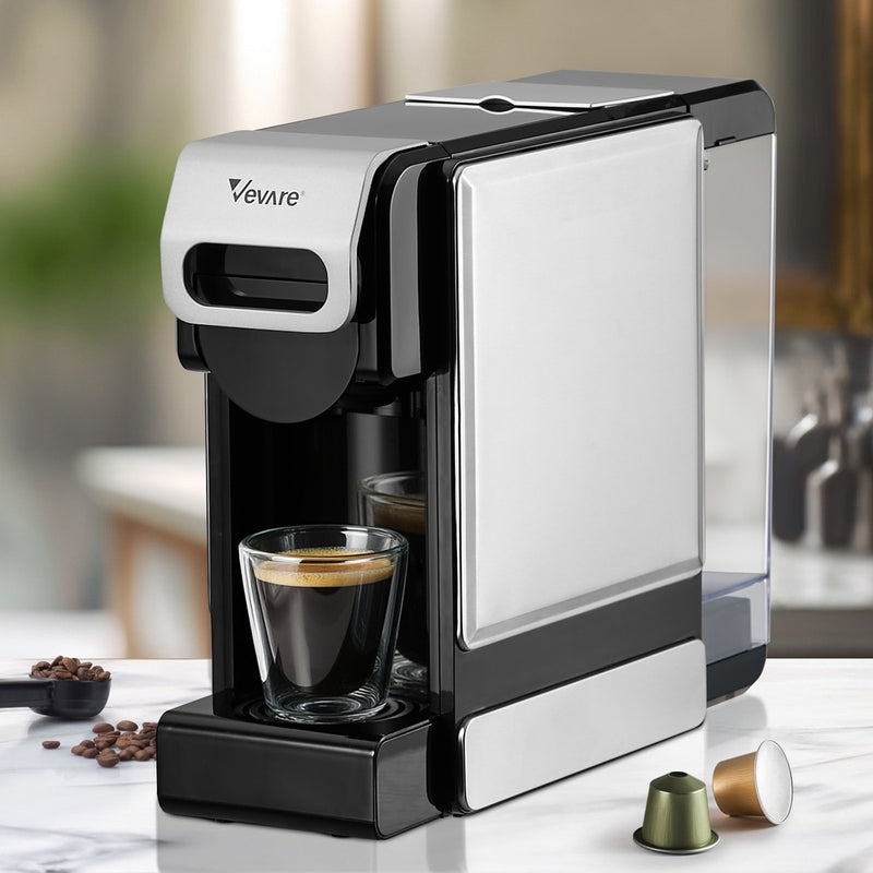 Vevare 5 in 1 Capsule Coffee Machine 19Bar Nespresso Pod K-Cup Maker