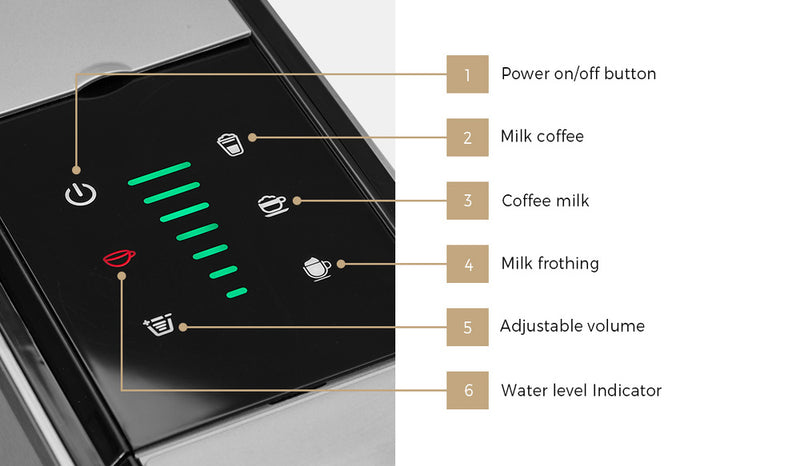 Vevare 5in1 Capsule Coffee Machine Milk Frother Nespresso Pod Maker