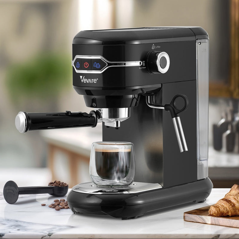 Vevare Coffee Machine Latter Cappuccino Maker Milk Frother Black