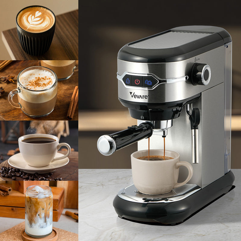 Vevare Coffee Machine Latter Cappuccino Maker 19 Bar Milk Frother