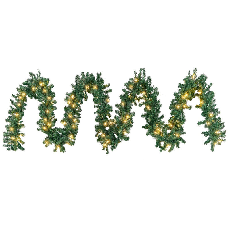 Tinseltown 10M LED Pre Lit Christmas Garland Decor Green