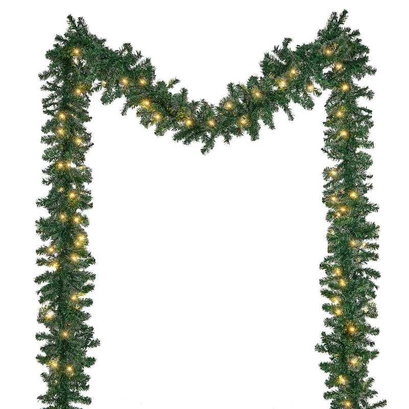 Tinseltown 10M LED Pre Lit Christmas Garland Decor Green