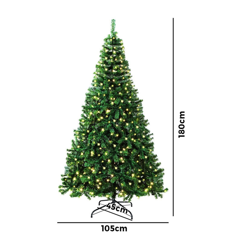 Mazam LED Christmas Tree 1.8M 6FT Green 830 Tips