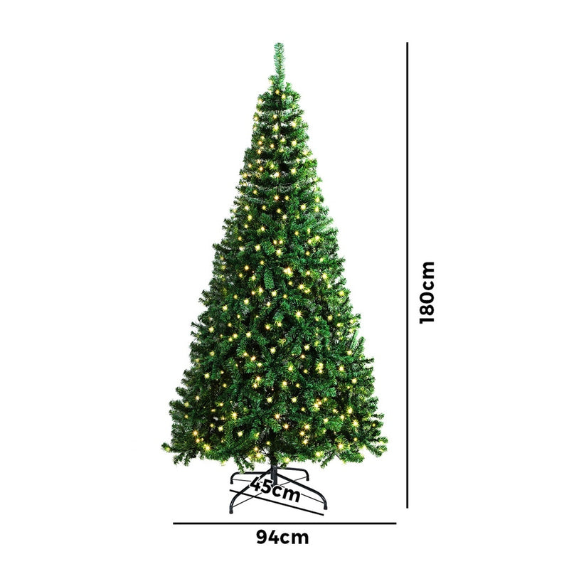 Christmas Tree 1.8M 6FT Green with LED lights