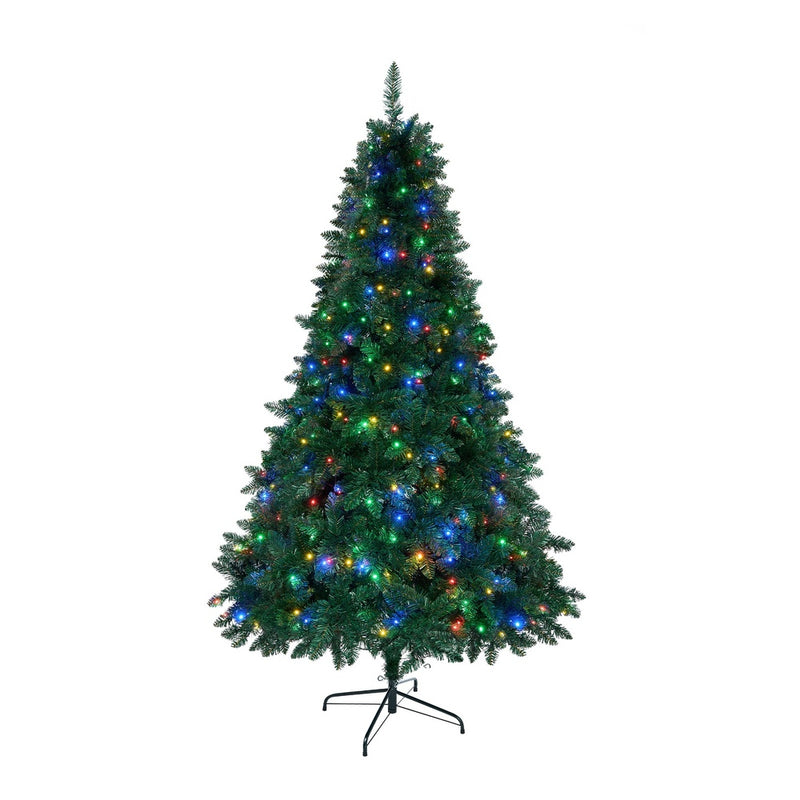 Tinseltown LED Christmas Tree 1.8M 6FT Multi Colour Lights 8 Flash Modes