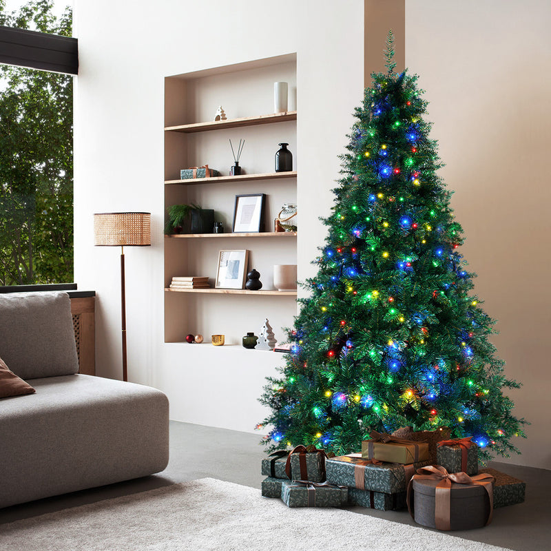 Tinseltown LED Christmas Tree 2.1M 7FT Multi Colour Lights 8 Flash Modes