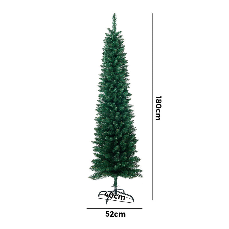 Tinseltown Slim Christmas Tree 1.8M 6FT Green