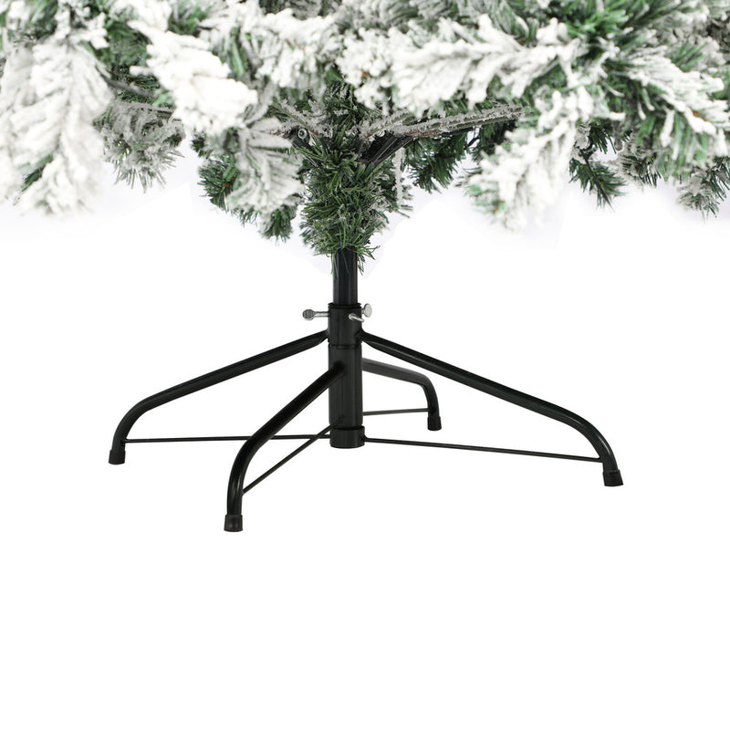 Mazam Christmas Tree 2.4M 8FT Snow Flocked Green with LED