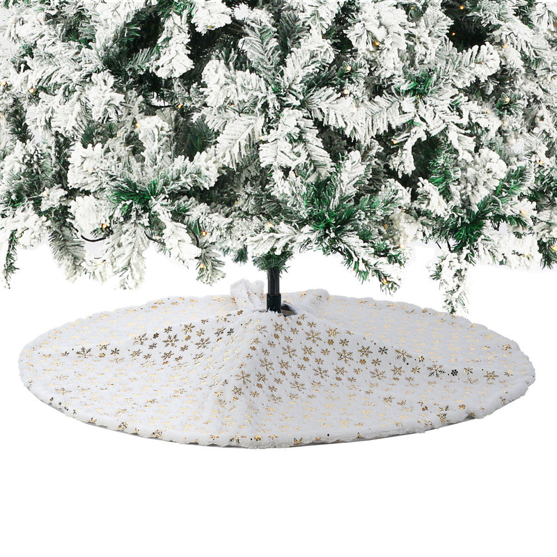 Tinseltown LED Christmas Tree 2.1M 7FT with Tree Skirt Light Snow-sprayed Green