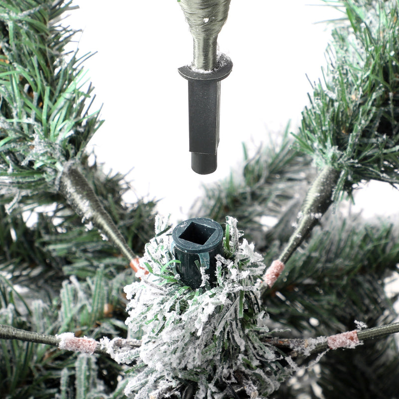 Mazam Christmas Tree 1.8M 6FT Snow Flocked Green