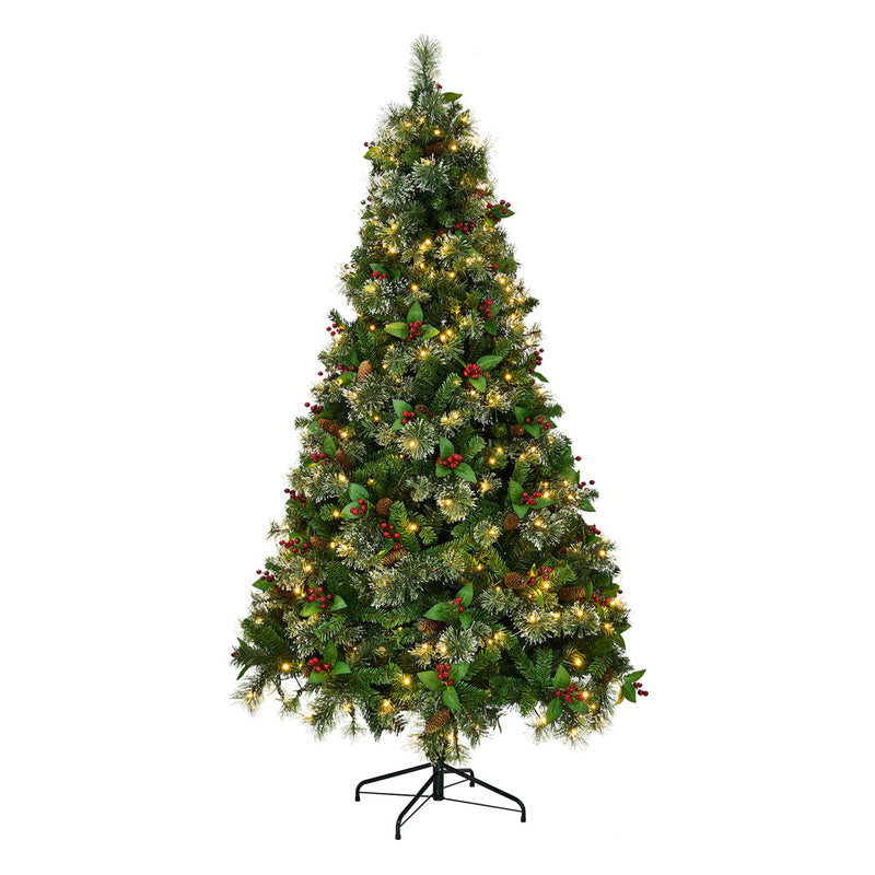 Tinseltown LED Christmas Tree 1.8M 6FT with Lights Ornaments Green