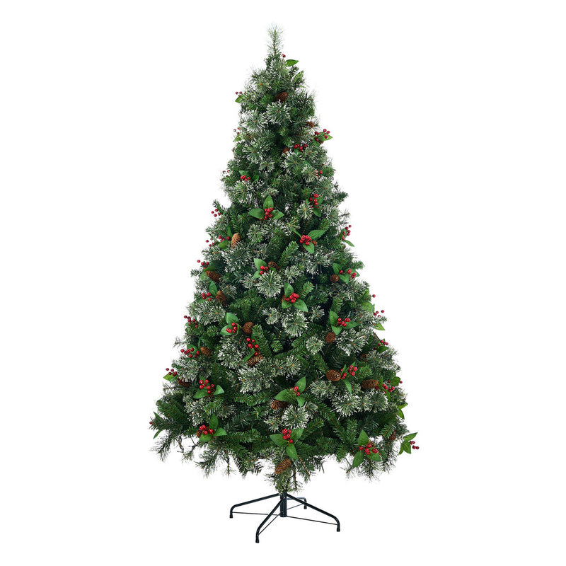Tinseltown LED Christmas Tree 1.8M 6FT with Lights Ornaments Green