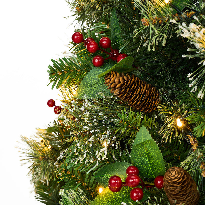 Tinseltown LED Christmas Tree 1.8M 6FT with Lights Ornaments Green