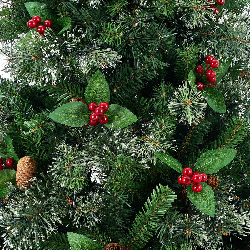 Tinseltown LED Christmas Tree 1.8M 6FT with Lights Ornaments Green