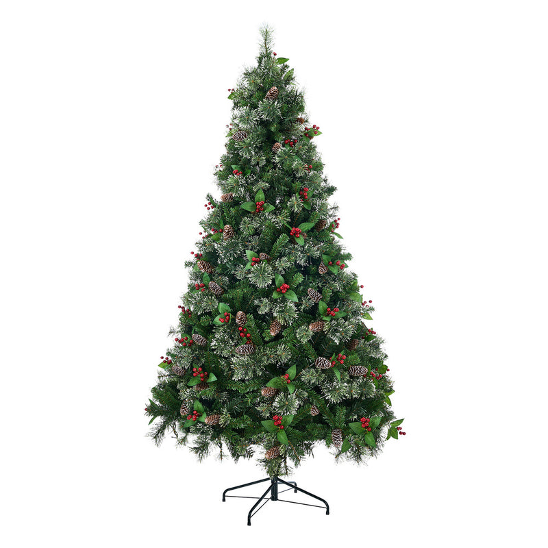 Tinseltown LED Christmas Tree 2.1M 7FT with Lights Ornaments Green