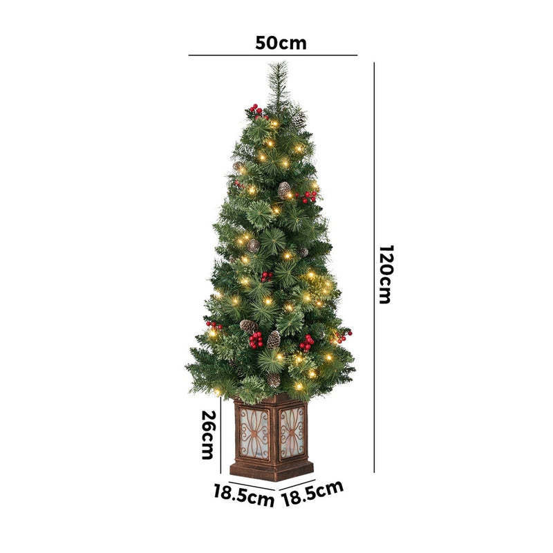 Tinseltown LED Christmas Tree Home Battery Powered 120cm Green