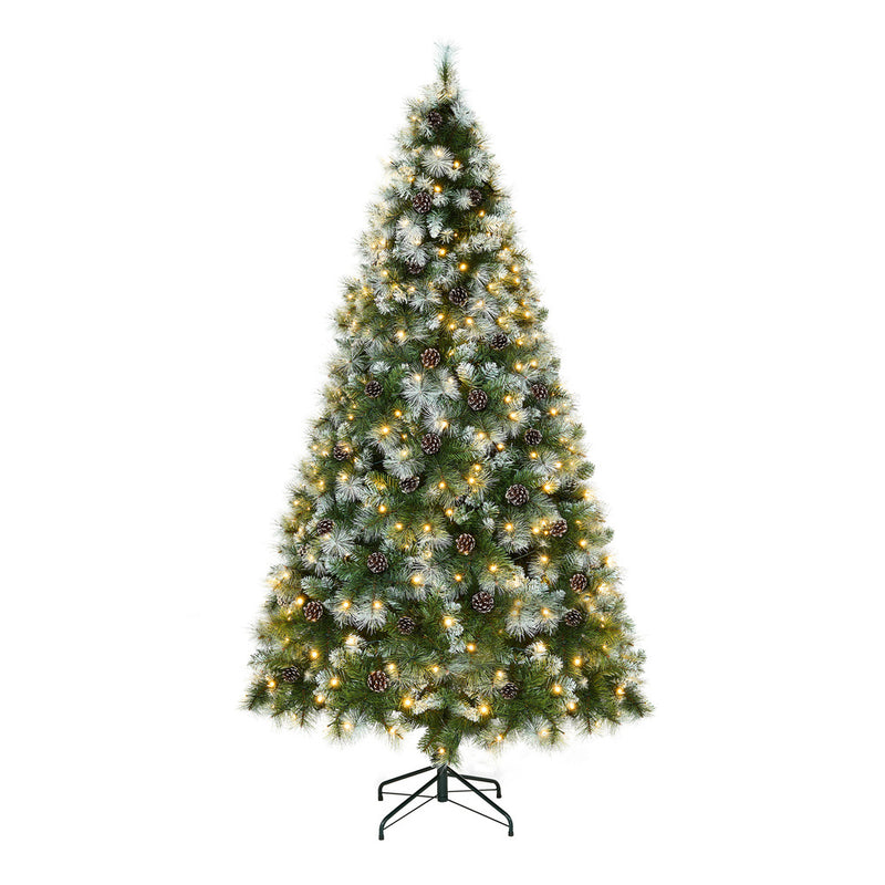 Tinseltown LED Christmas Tree 1.8M 6FT Pre-lit Light 8 Flash Modes Pine Cones