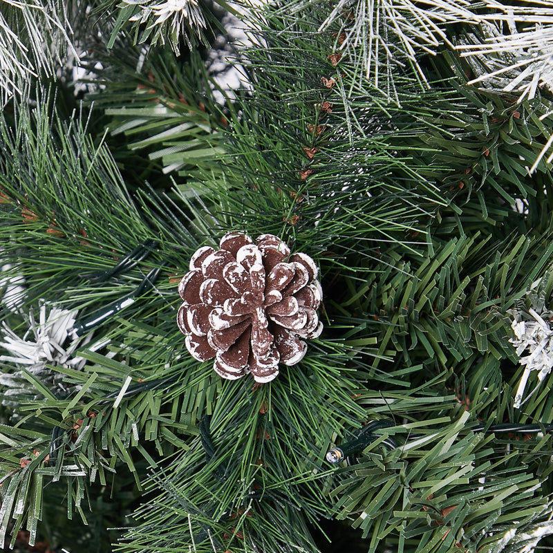 Tinseltown LED Christmas Tree 2.1M 7FT Pre-lit Light 8 Flash Modes Pine Cones