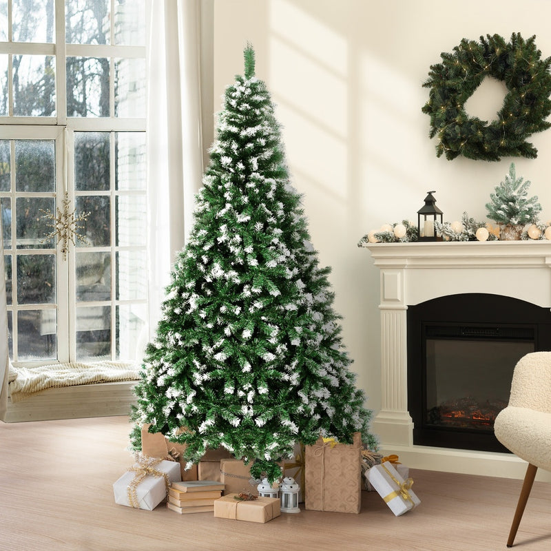 Christmas Tree 1.8M 6FT Snowy Decor Green 830 Tips