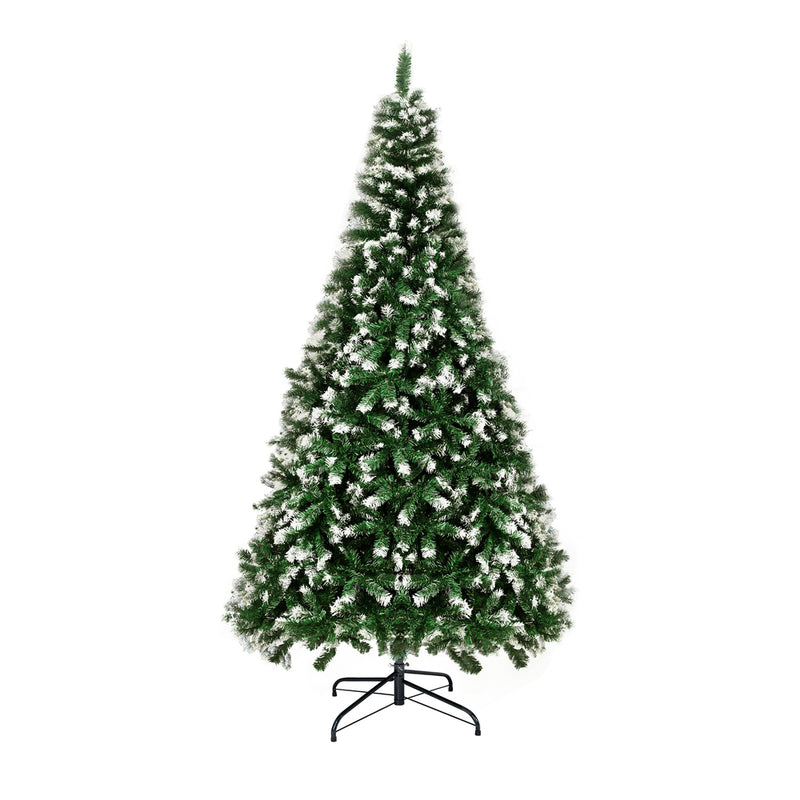 Mazam Christmas Tree 2.1M 7FT Snowy Decor Green 1050 Tips