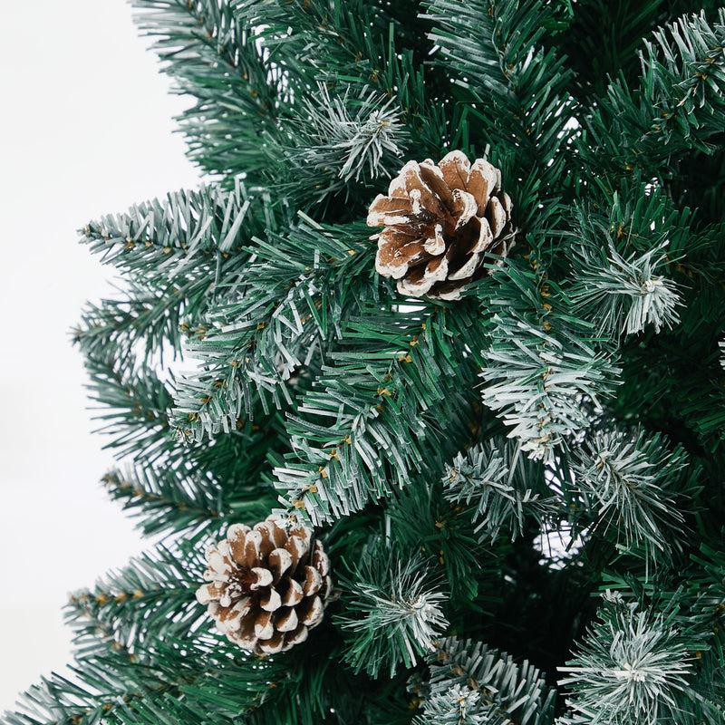 Tinseltown Slim Christmas Tree 6FT 1.8M Pine Cones Green 480 Tips